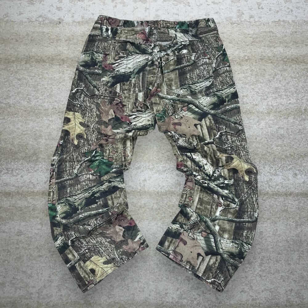 Vintage 90s Mossy Oak Hunting Camo Jeans 36x32 Baggy Wide Leg Fit Woodland